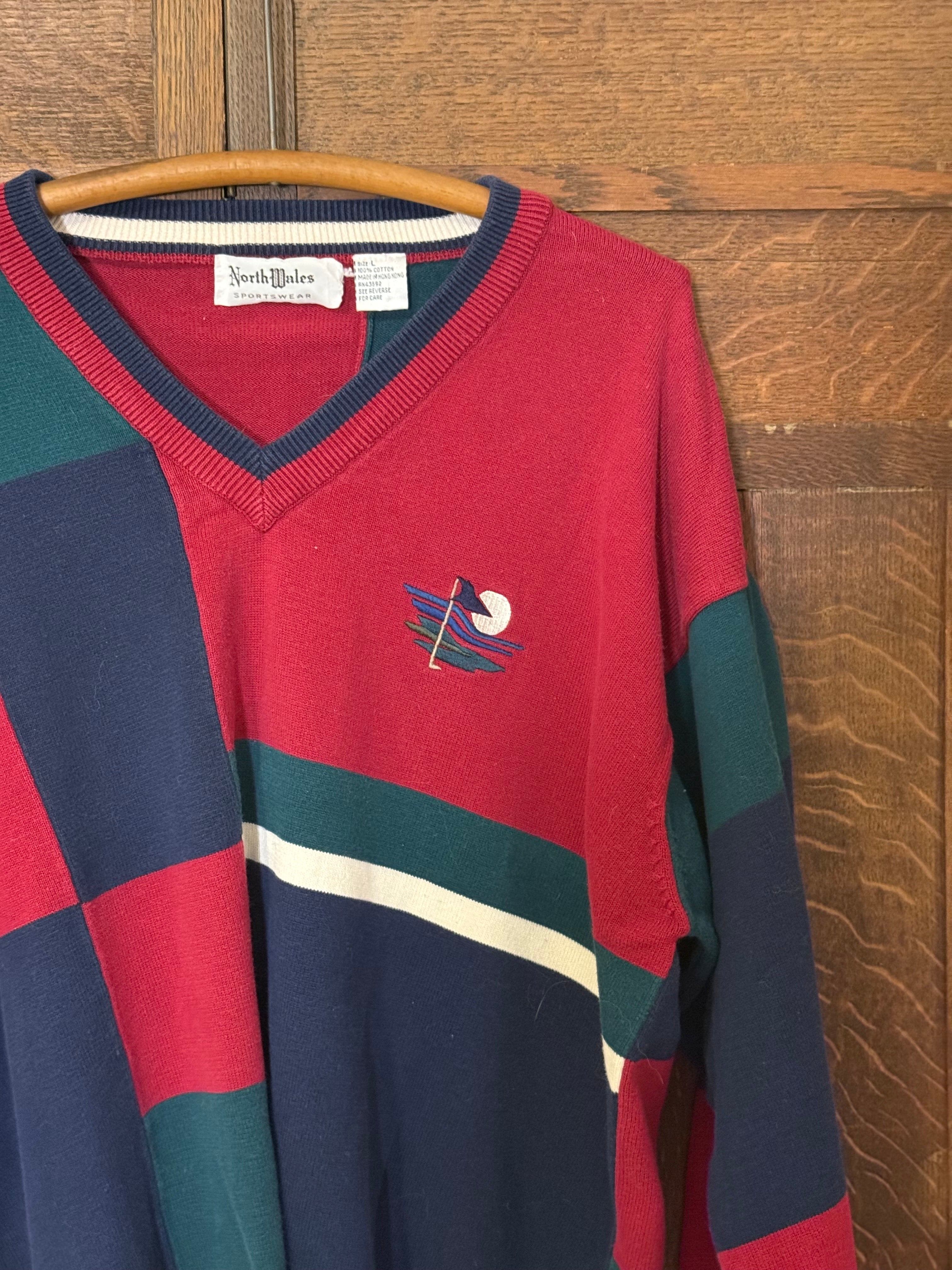 North Wales Sportswear Colorblock Sweater