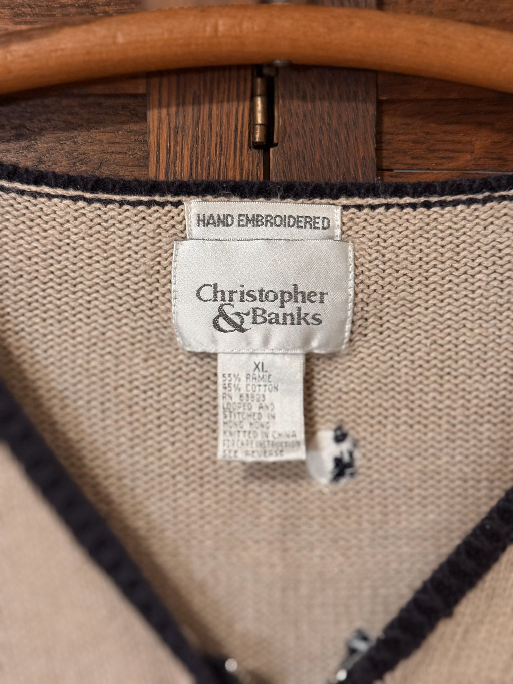 Christopher & Banks Golf Embroidered Cardigan