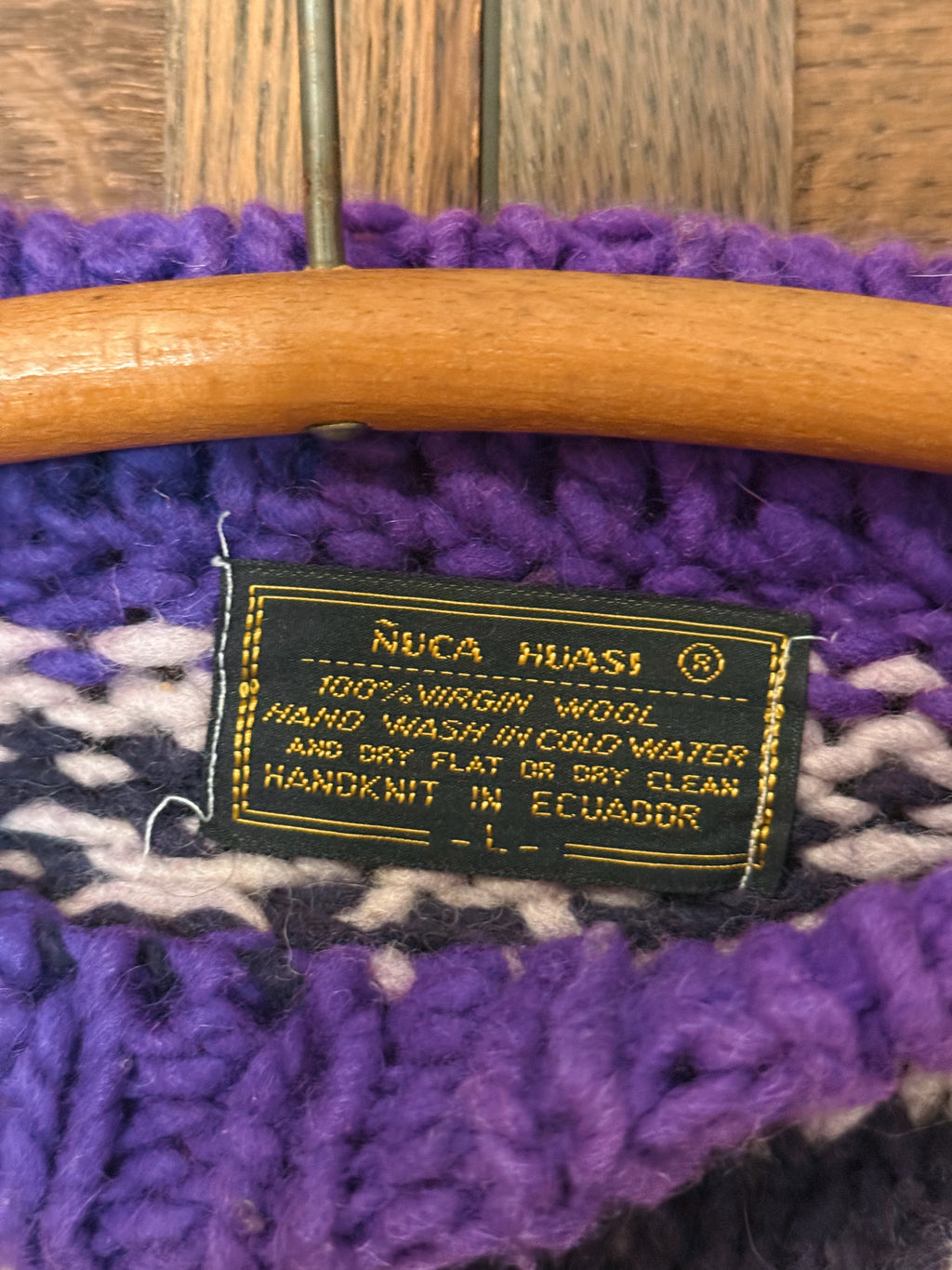 Vtg Nuca Huasi Handknit Wool Sweater